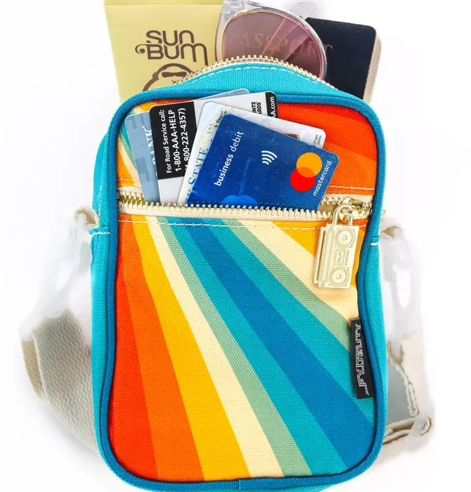 Bag | Mini Brick Crossbody Recycled | Retro Rainbow