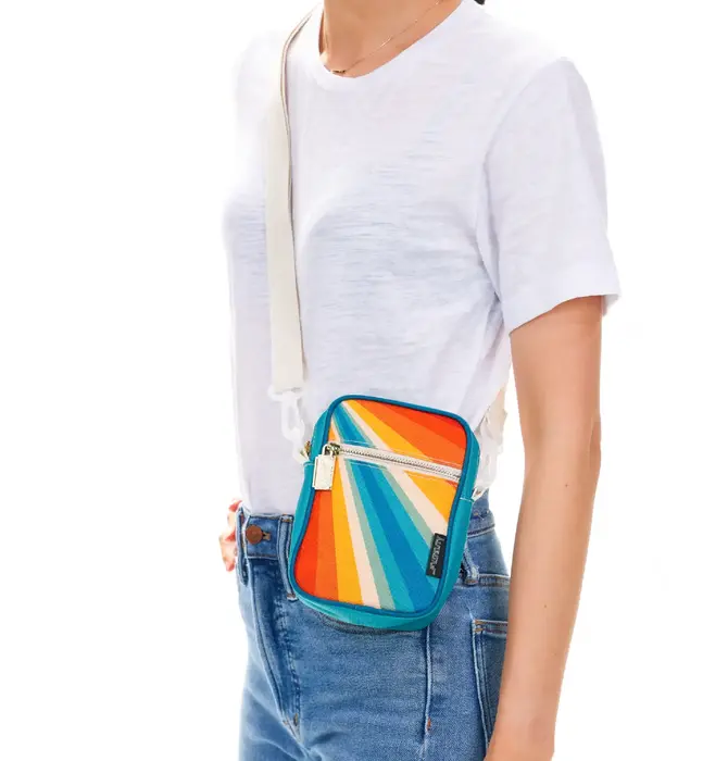 Bag | Mini Brick Crossbody Recycled | Retro Rainbow