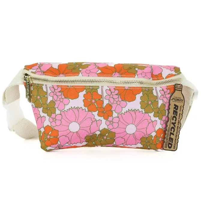 Bag | Fanny Pack Slim Recycled | Floral Red Pink