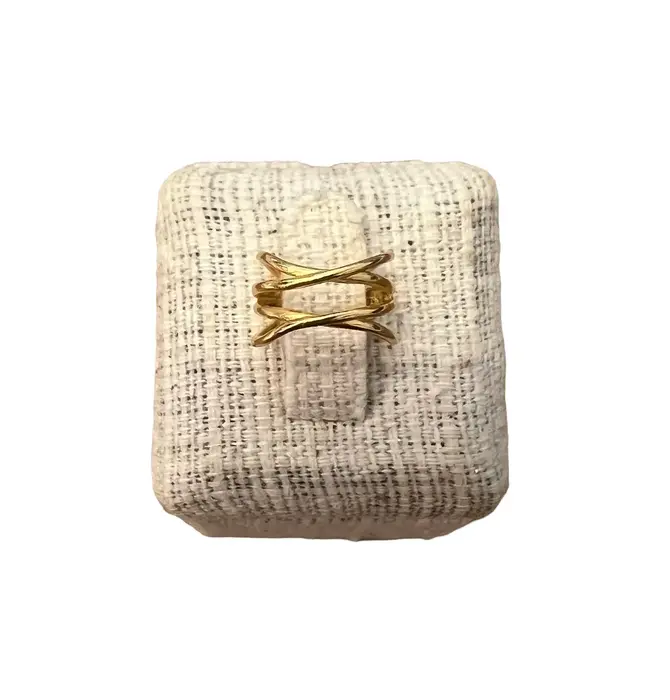 Ear Cuff  | Double Cross Bar