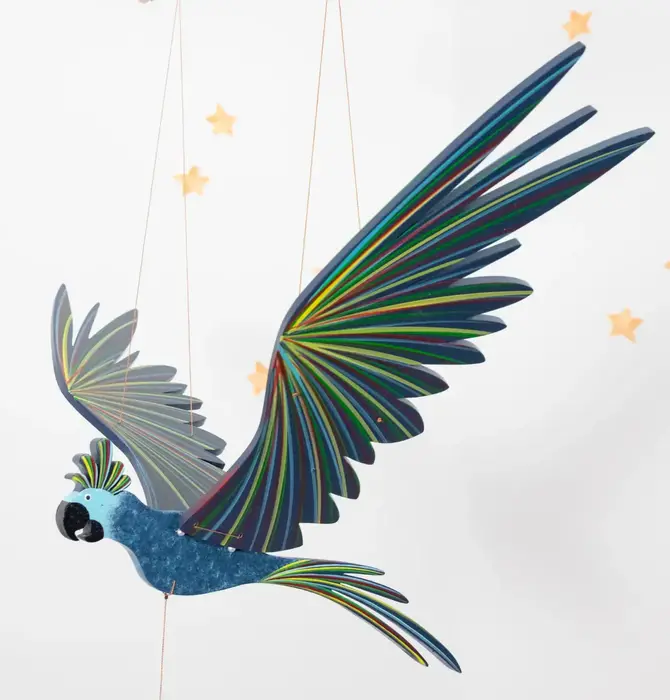 Mobile | Flying | Cockatiel Parrot Blue