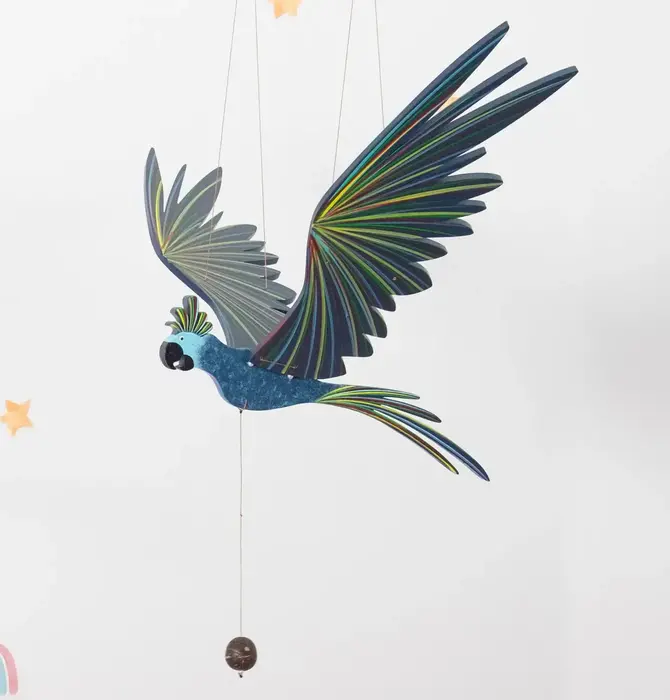 Mobile | Flying | Cockatiel Parrot Blue