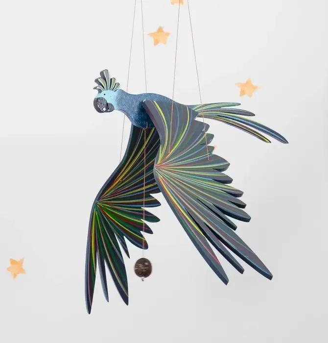 Mobile | Flying | Cockatiel Parrot Blue