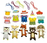 Dress Up Lacing Cards | Woodland Friends