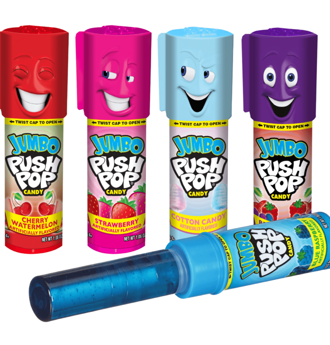 Candy | Push Pops Jumbo | Assorted