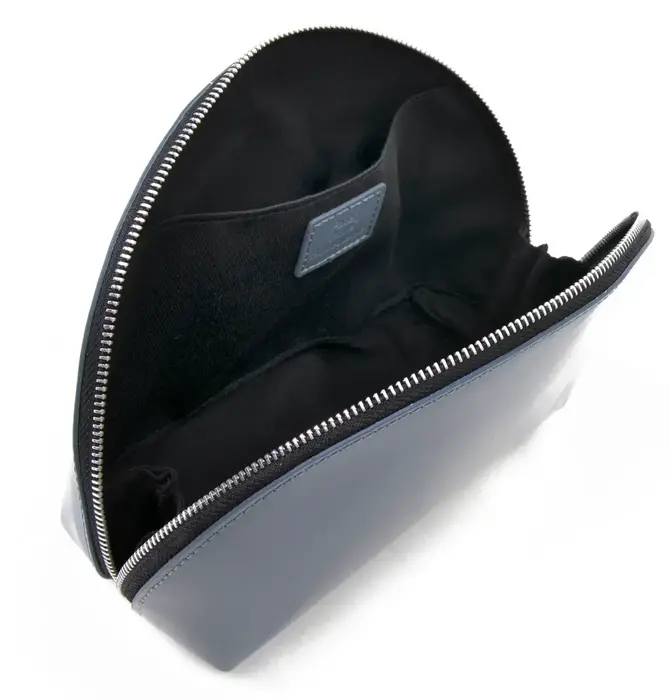 Cosmetic Pouch | Half Moon | Recycled Leather