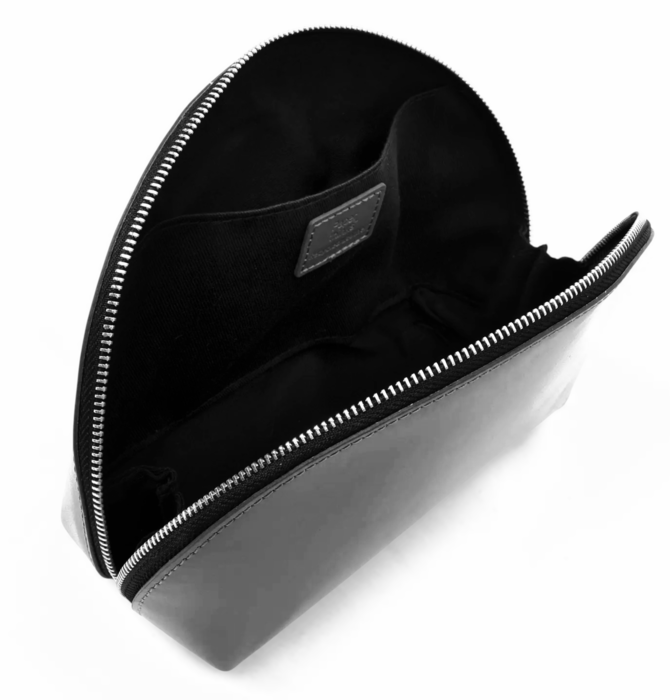 Cosmetic Pouch | Half Moon | Recycled Leather