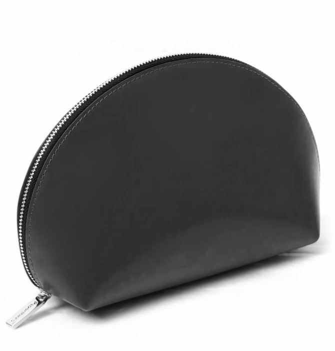 Cosmetic Pouch | Half Moon | Recycled Leather
