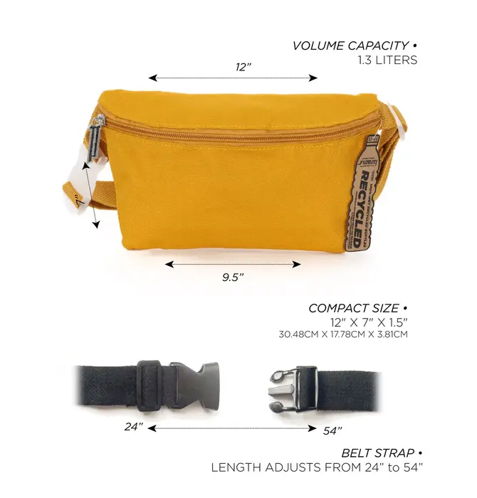 Bag | Fanny Pack Ultra-Slim Recycled | Mustard