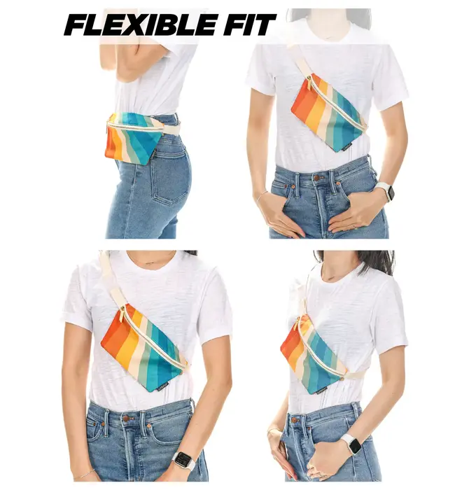 Bag | Fanny Pack Slim Recycled | Retro Rainbow