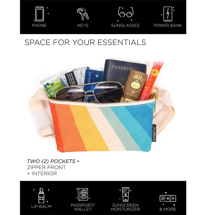 Bag | Fanny Pack Slim Recycled | Retro Rainbow