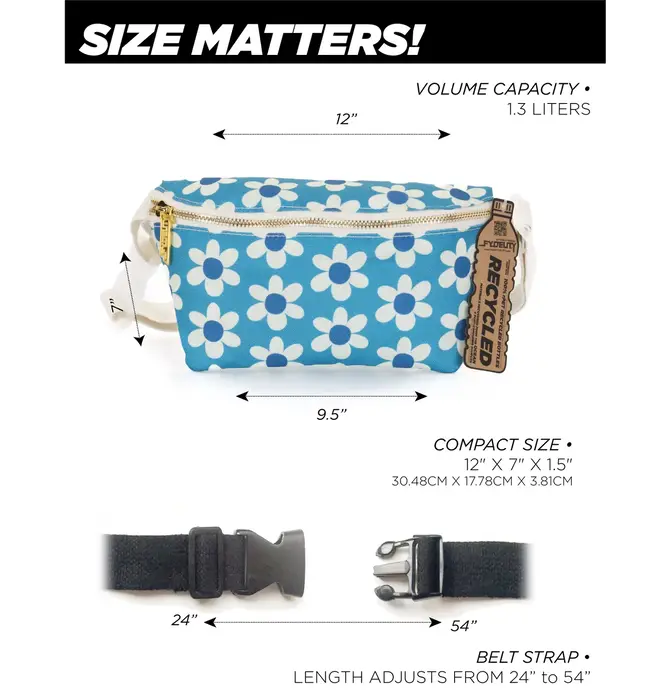 Bag | Fanny Pack Slim Recycled | Daisy Blue