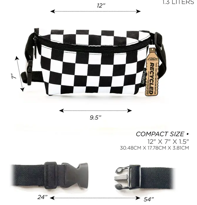 Bag | Fanny Pack Slim Recycled | Checker XL