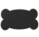 Pet Placemat | Recycled Rubber | Large Bone | Black
