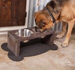 Pet Placemat | Recycled Rubber | Large Bone | Black