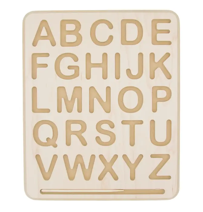 Toy | Tracing Board + Stylus | Wooden Alphabet