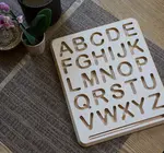 Toy | Tracing Board + Stylus | Wooden Alphabet