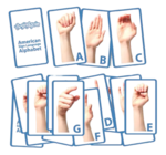 Toy | Flash Cards Wooden | Sign Language