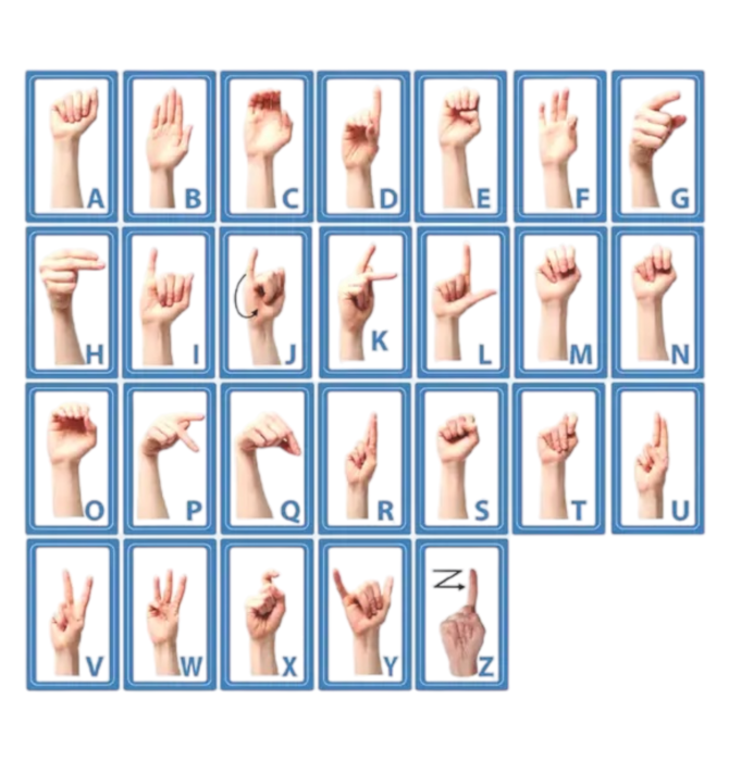 Toy | Flash Cards Wooden | Sign Language
