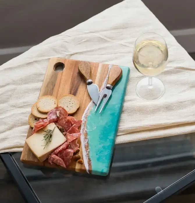 Cheeseboard | Acacia Wood + Resin | Small