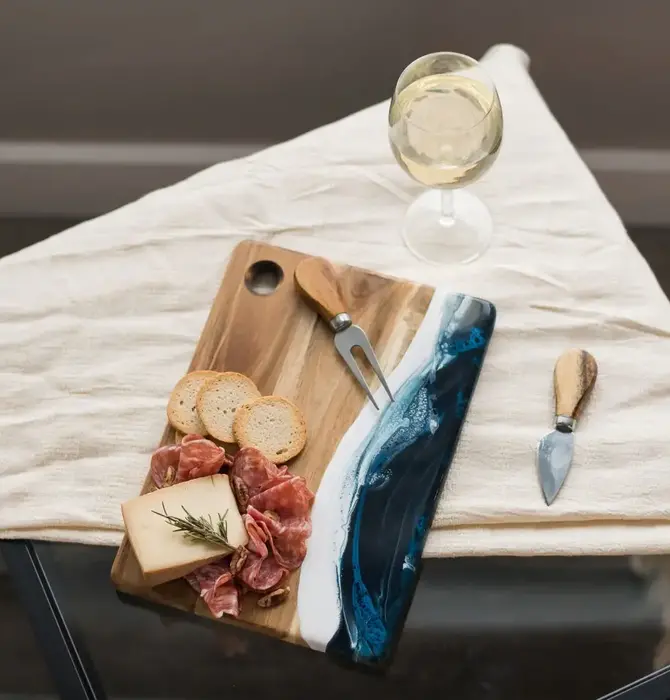 Cheeseboard | Acacia Wood + Resin | Small