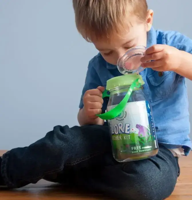 Toy | Lightning Bug Catcher Mason Jar | Glow Green