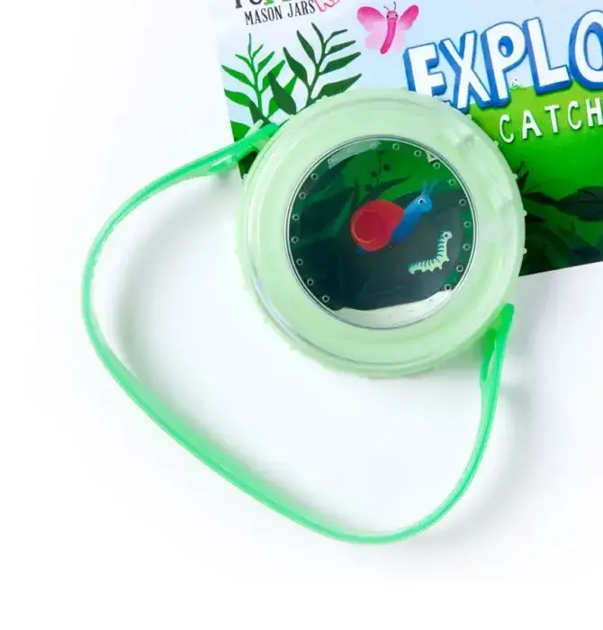 Toy | Lightning Bug Catcher Mason Jar | Glow Green