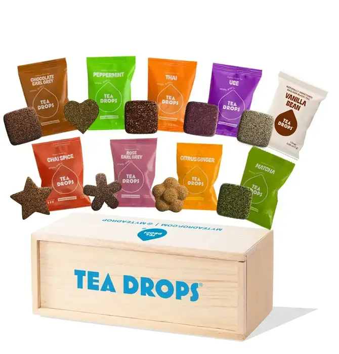 Tea Drops | Medium Wood Box | Assorted