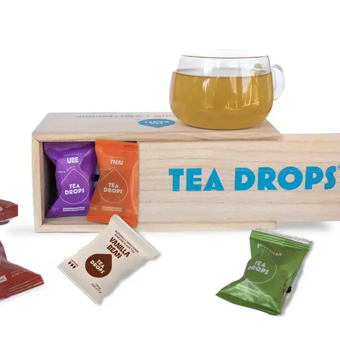Tea Drops | Medium Wood Box | Assorted