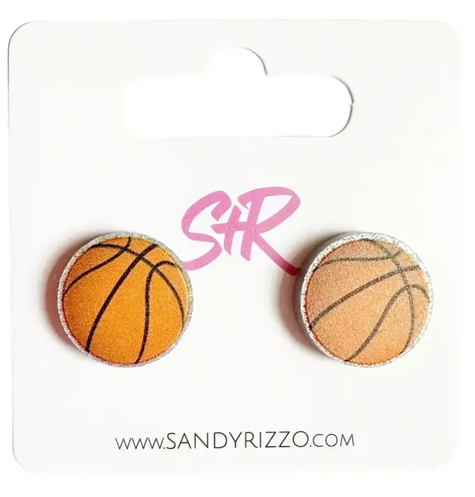 Earrings | Acrylic Stud | Basketball
