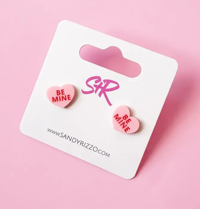 Earrings | Pink Heart Stud | Be Mine