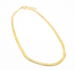 Necklace | Brass 16" Thin Herringbone Chain
