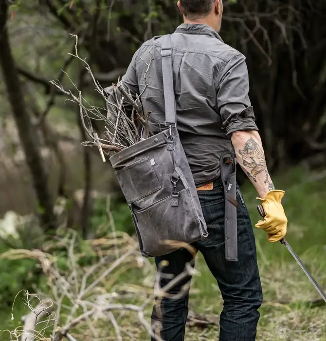 Bag | Harvesting & Gathering | Waxed Canvas | Slate Gray
