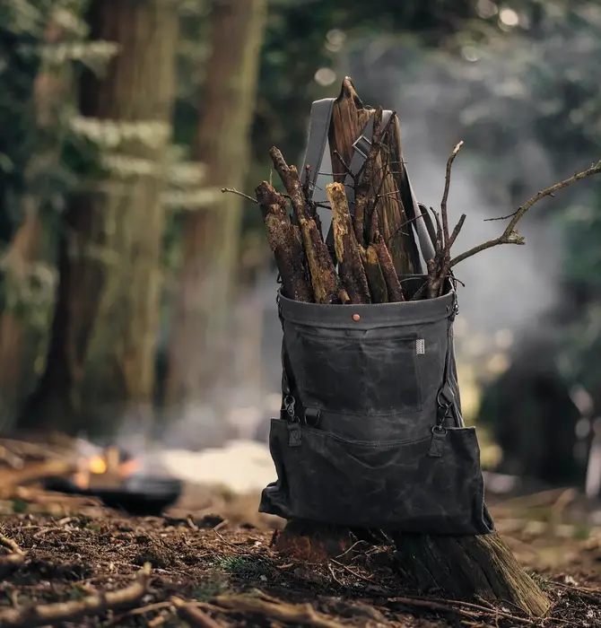 Bag | Harvesting & Gathering | Waxed Canvas | Slate Gray