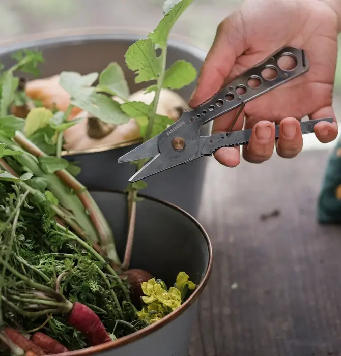 Tool | Herb Harvest & Stripper | Tumbled Steel