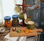 Camp Mugs | Enamel | Olive Drab + Speckled White