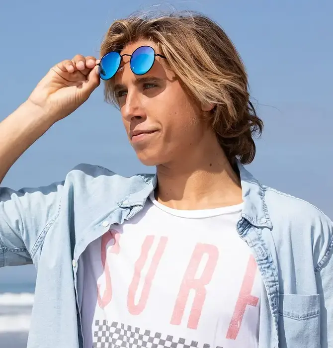 Sunglasses | Ash | Matte Onyx / Ice Blue Mirror Polarized