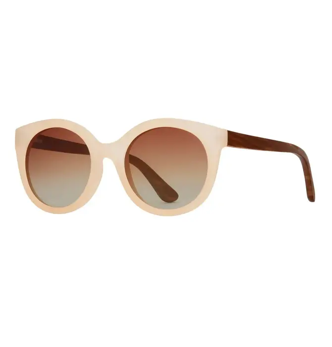 Sunglasses | Ellyn | Matte Beige / Walnut Wood