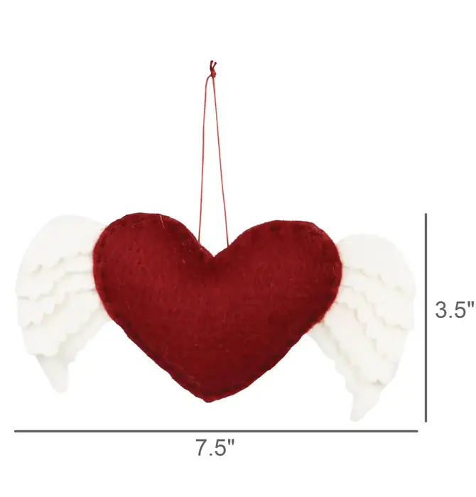 Ornament | Felt Heart + Wings