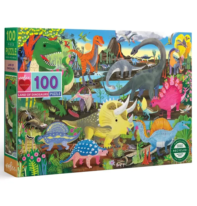 Puzzle | 100-Piece | Land of Dinosaurs