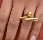 Ring | Balance Bar Orb | 18KGP