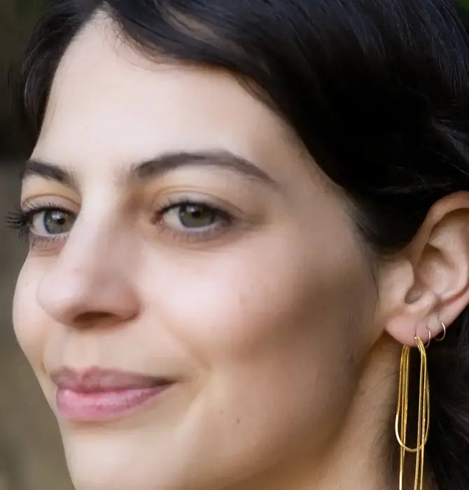 Earrings | Hannah Dangle Loops | 18KGP
