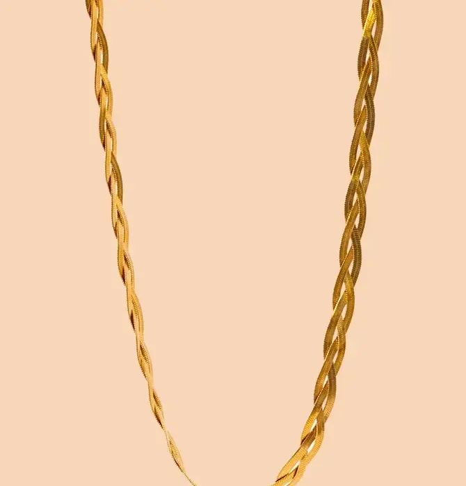 Necklace | Loom Twist Chain | 18KGP