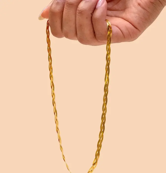 Necklace | Loom Twist Chain | 18KGP