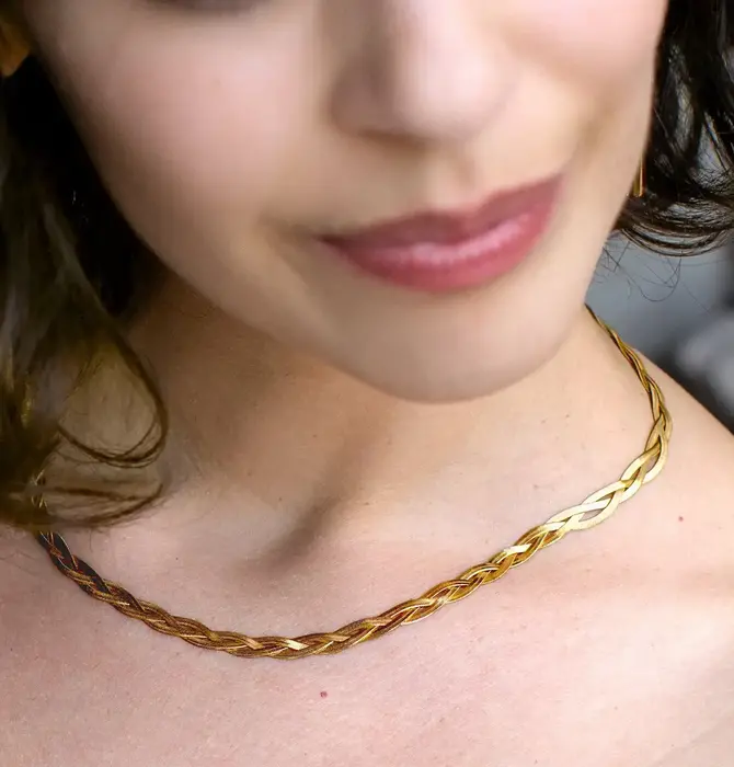 Necklace | Loom Twist Chain | 18KGP