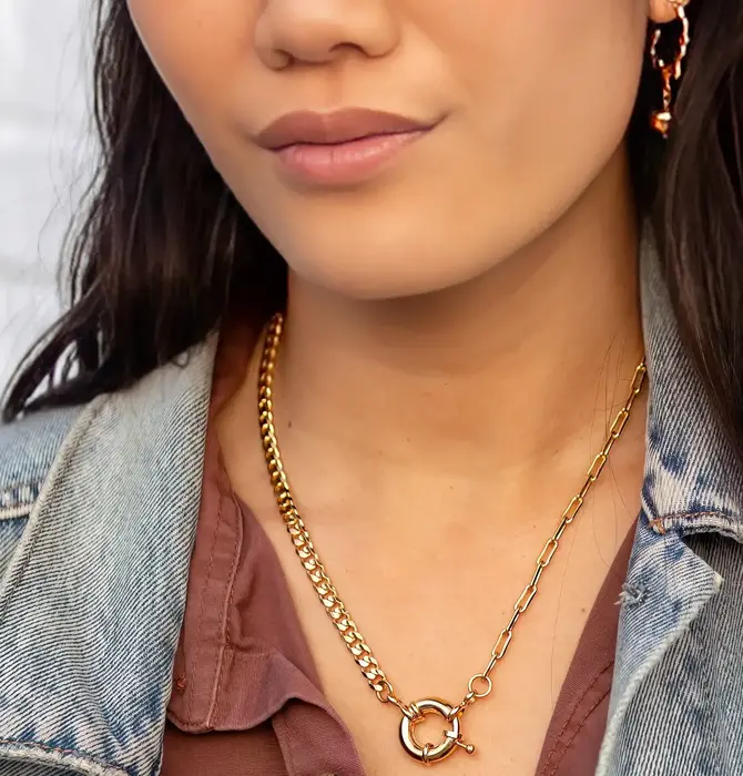 Necklace | Portside Ring Chain | 24KGP