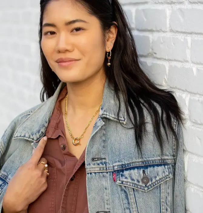 Necklace | Portside Ring Chain | 24KGP