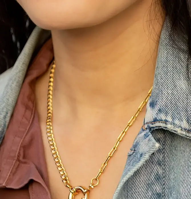 Necklace | Portside Ring Chain | 24KGP