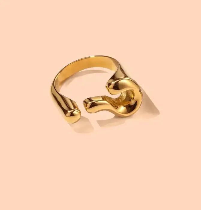 Ring | Question Mark | 18KGP Adjustable