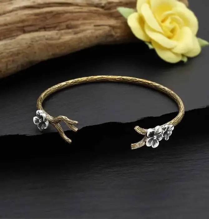 Bracelet | Bronze Branch | Silver Blossoms